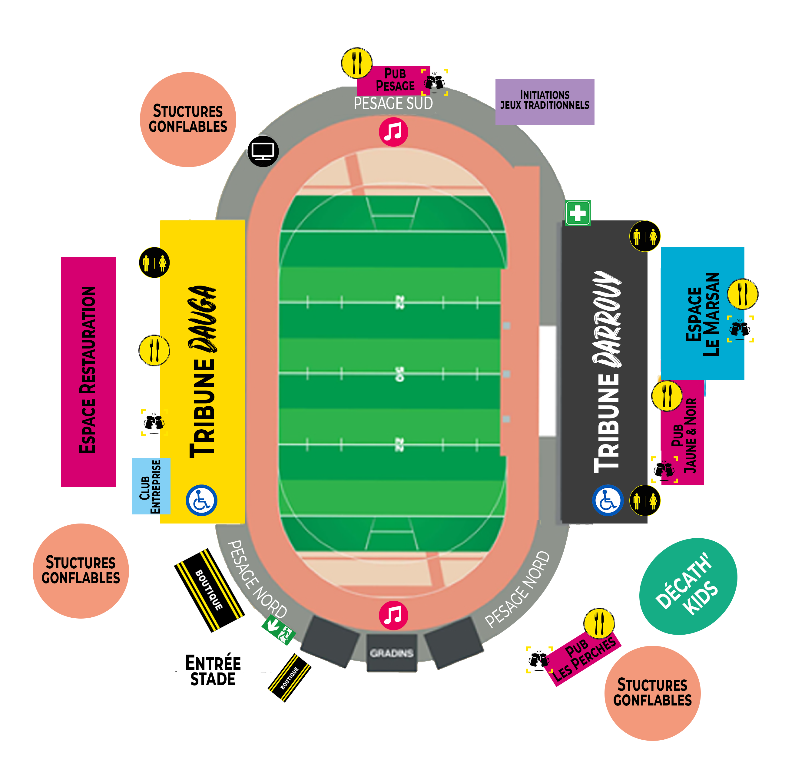 Stade Rugby Schema SMR vs USON | Les animations - Stade Montois Rugby - Landes