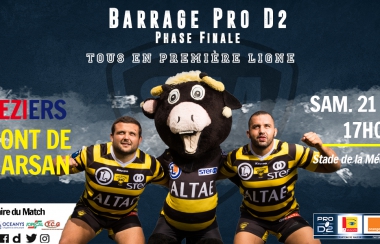 Barrage Pro D2 : Mobilisation Jaune et Noir