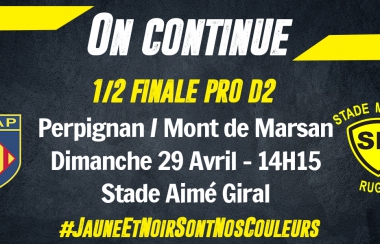 Billetterie 1/2 Finale de Pro D2 : Perpignan / Mont de Marsan