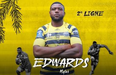 Myles EDWARDS intègre la famille Jaune et Noir 