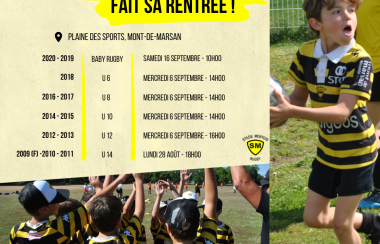 L'École de Rugby fait sa rentrée ! 