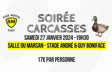 Soirée carcasses - Samedi 27 Janvier 2024