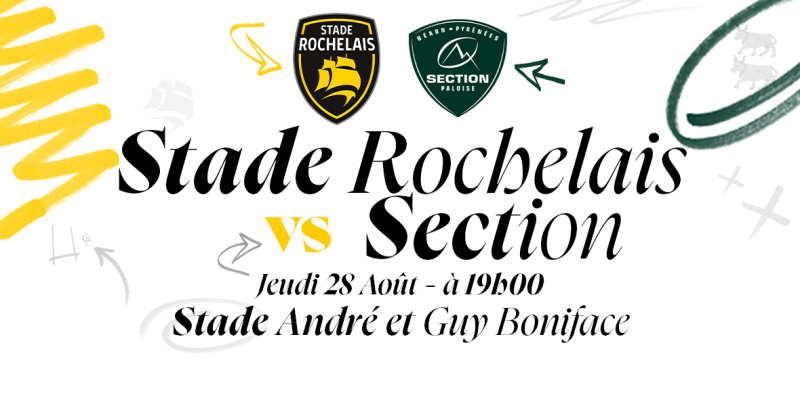 Match Amical de TOP14 à Boni' | La Rochelle vs Pau le 28/08