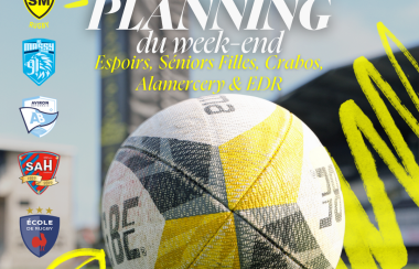 Le planning du week-end 4 & 5 octobre 2025