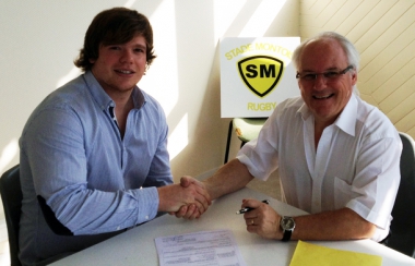 Thomas Bordes signe son premier contrat professionnel avec le Stade Montois Rugby Pro