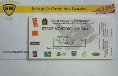 Billeterie Stade Montois Rugby / US Dax