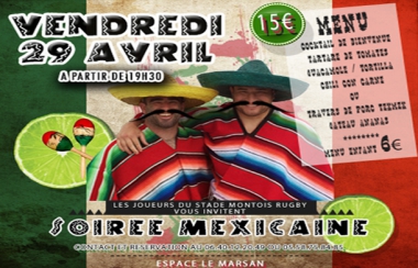 Soirée Mexicaine avec les joueurs du Stade Montois Rugby Pro