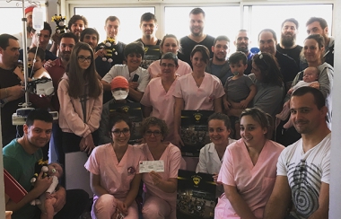 Visite des joueurs au Service Pédiatrie de l'Hôpital Layné