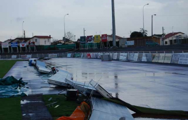 Dégats au stade Guy Boniface