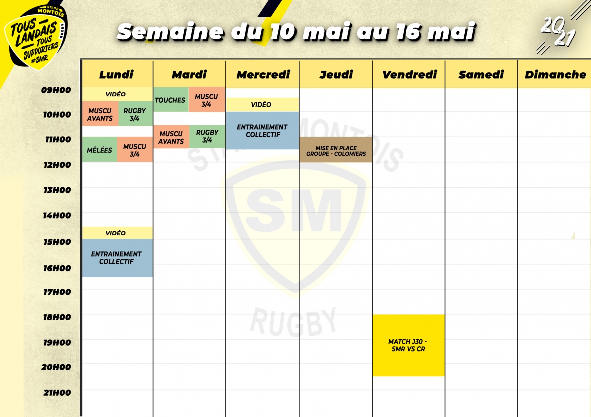 Planning Stade Montois Rugby Landes